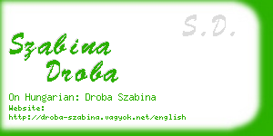 szabina droba business card